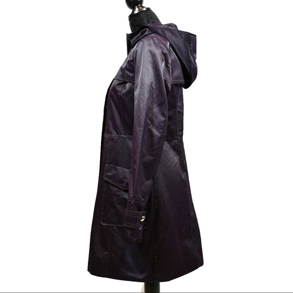 Jessica Simpson Rain Trench Coat Purple Size S - Picture 2 of 8